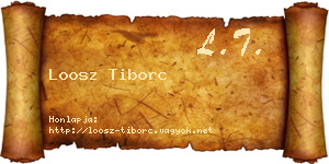 Loosz Tiborc névjegykártya